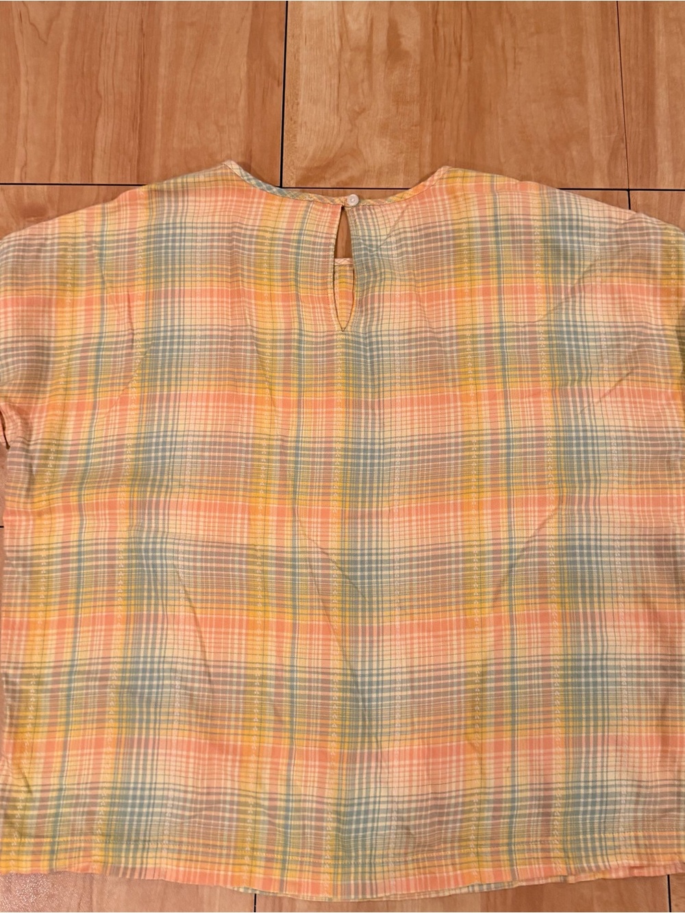 LOFT Outlet Pastel Plaid Dolman Sleeve Top XS - Picture 3 of 6